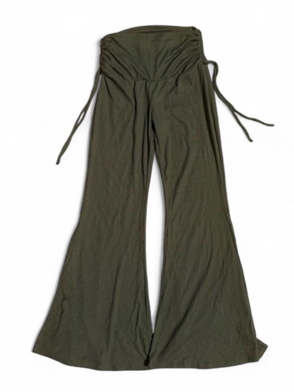Earthbound Trading Co. Olive Green Flare Pants Women’s Medium